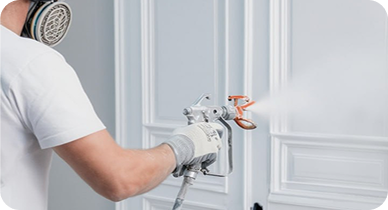 Professional finishing using modern airless spraying