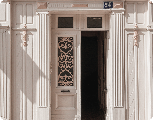 Restored period door