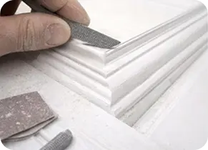 Restoring the geometry of profiles, edges, carvings and decorative elements